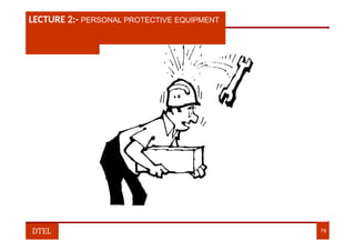 LECTURE 1:- PLANT HAZARDS
LECTURE 2:- PERSONAL PROTECTIVE EQUIPMENT
DTEL 79
 