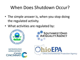 Shutdown Activity Plant shutdown | PPTX
