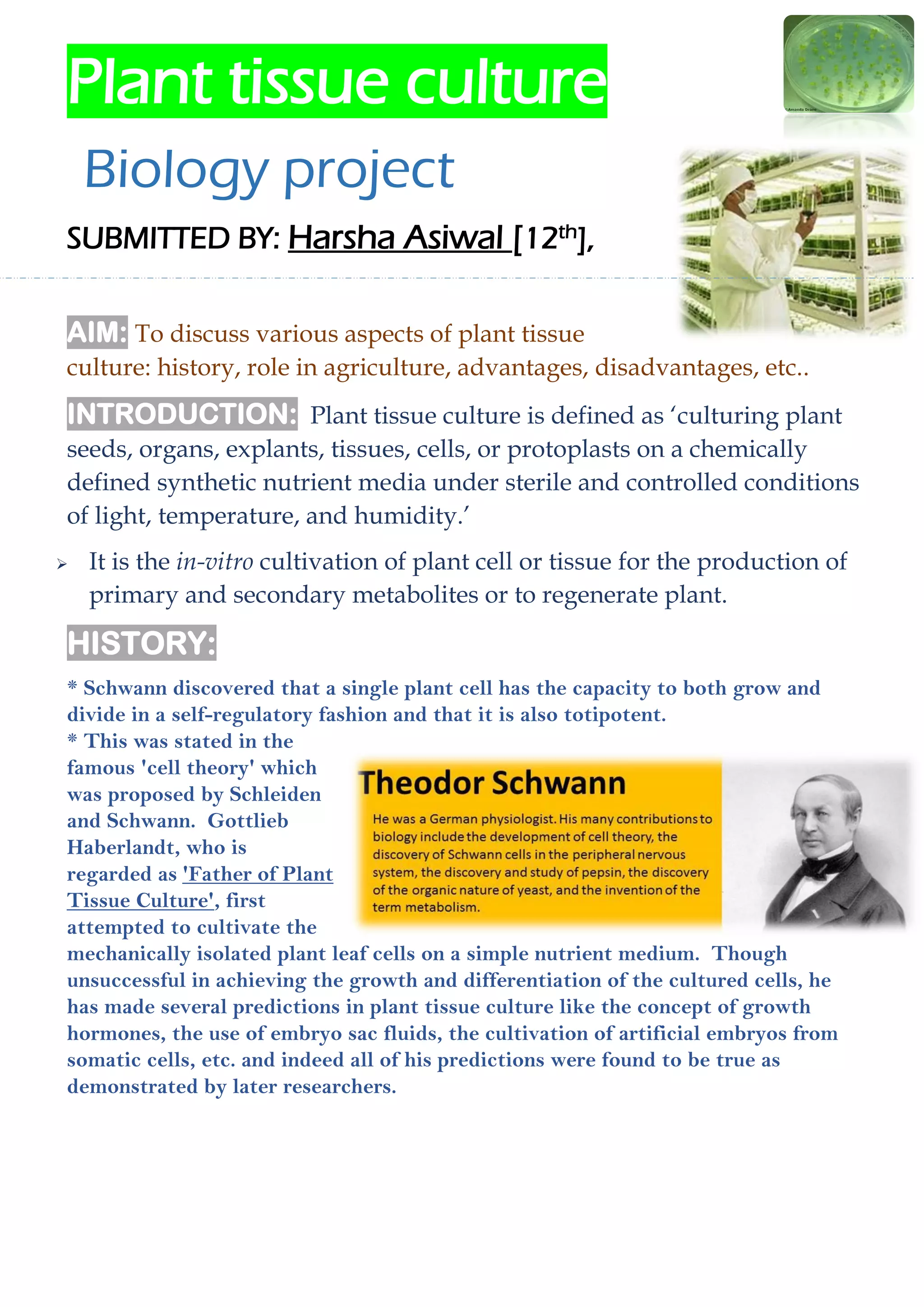 Plants in tissue culture slideshare