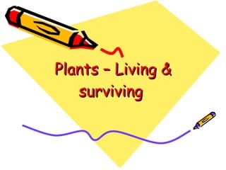 Plants – Living & surviving  