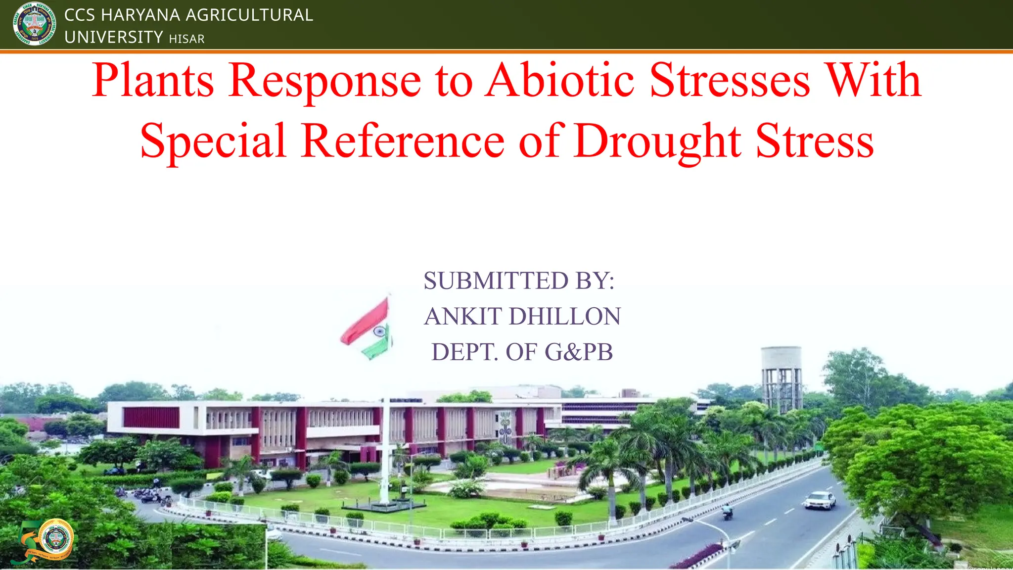 Plants Response to Abiotic Stresses pptx by ankit dhillon | PPTX