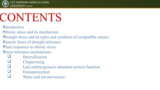 Plants Response to Abiotic Stresses pptx by ankit dhillon | PPTX