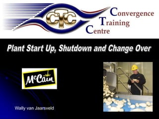 Plant Start Up, Shutdown and Change Over Wally van Jaarsveld 