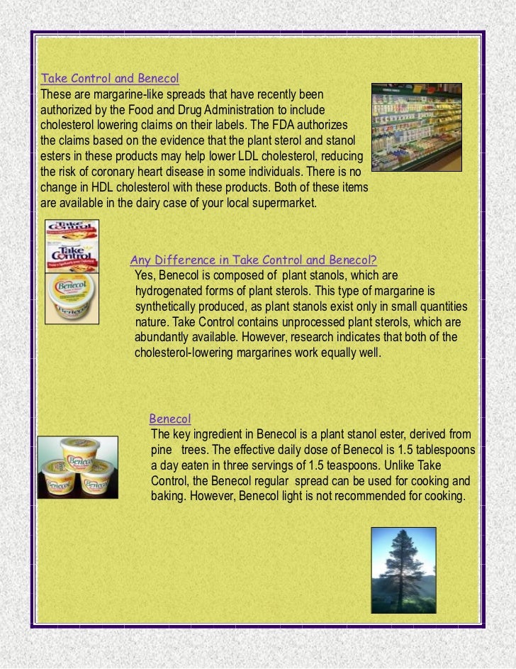 Plant sterols are good for you