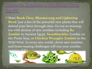 Free: Plants Vs. Zombies: Brain Food Plants vs. Zombies 2: It's