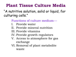Plant tissue Culture | PPTX