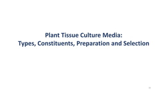 Plant tissue culture | PPTX