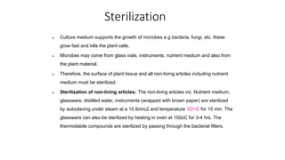 Plant tissue culture media components | PPT
