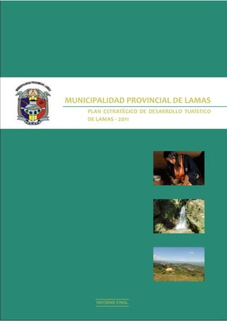 MUNICIPALIDAD PROVINCIAL DE LAMAS 
PLAN ESTRATÉGICO DE DESARROLLO TURÍSTICO 
DE LAMAS - 2011 
1 
INFORME FINAL 
 
