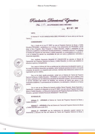 • Área de Tutoría Pronabec • 
• 6 
 