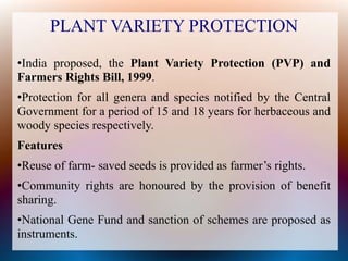 The Protection of Plant Varieties and Farmers' Rights Act | PPTX