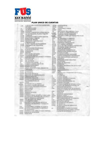 PLAN UNICO DE CUENTAS