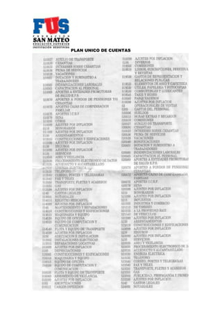 PLAN UNICO DE CUENTAS