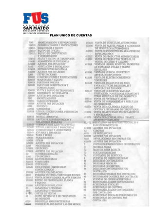 PLAN UNICO DE CUENTAS