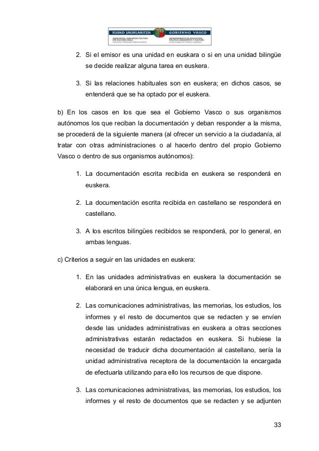 Plan General De Normalizacion Del Uso Del Euskera