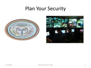 Plan Your Security
5/17/2014 1@Capt Rajeshwar Singh
 
