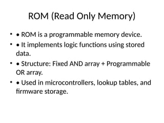 Comprehensive Overview of Programmable Logic Devices: PLA, PAL, ROM ...