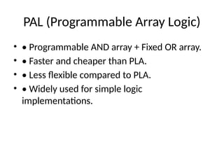 Diff Rom Pla Pal Comprehensive Overview of Programmable Logic Devices: PLA, PAL, ROM ...