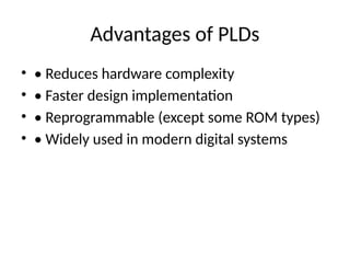 Diff Rom Pla Pal Comprehensive Overview of Programmable Logic Devices: PLA, PAL, ROM ...