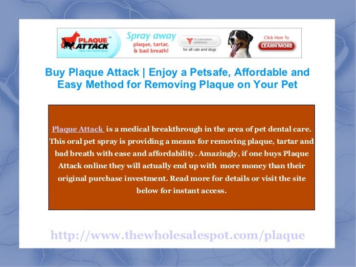 Plaque Attack Pet Dental Spray Enabling Pet Owners To Easily Remove T