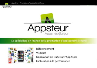 Promotion Applications iPhone : Présentation Appsteur