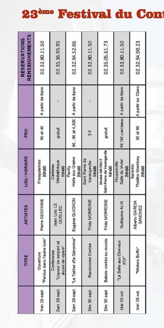 23ème Festival du Cont
 
