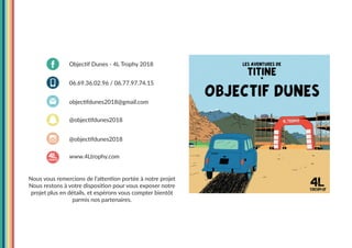 Objectif Dunes 2018 - Plaquette sponsoring 