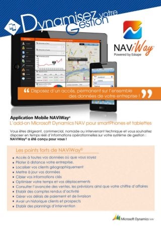 Eskape - Application mobile dédiée à Microsoft Dynamics NAV - Présentation produit NAViWay