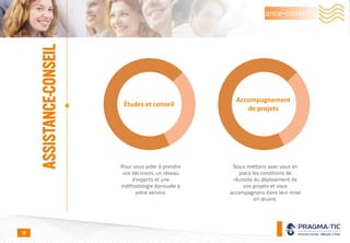 assistance-conseil
ASSISTANCE-CONSEIL
Études et conseil
Accompagnement
de projets
Pour vous aider à prendre
vos décisions, un réseau
d’experts et une
méthodologie éprouvée à
votre service.
Nous mettons avec vous en
place les conditions de
réussite du déploiement de
vos projets et vous
accompagnons dans leur mise
en œuvre.
18
 