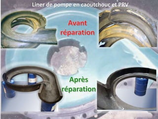 Liner de pompe en caoutchouc et PRV
 