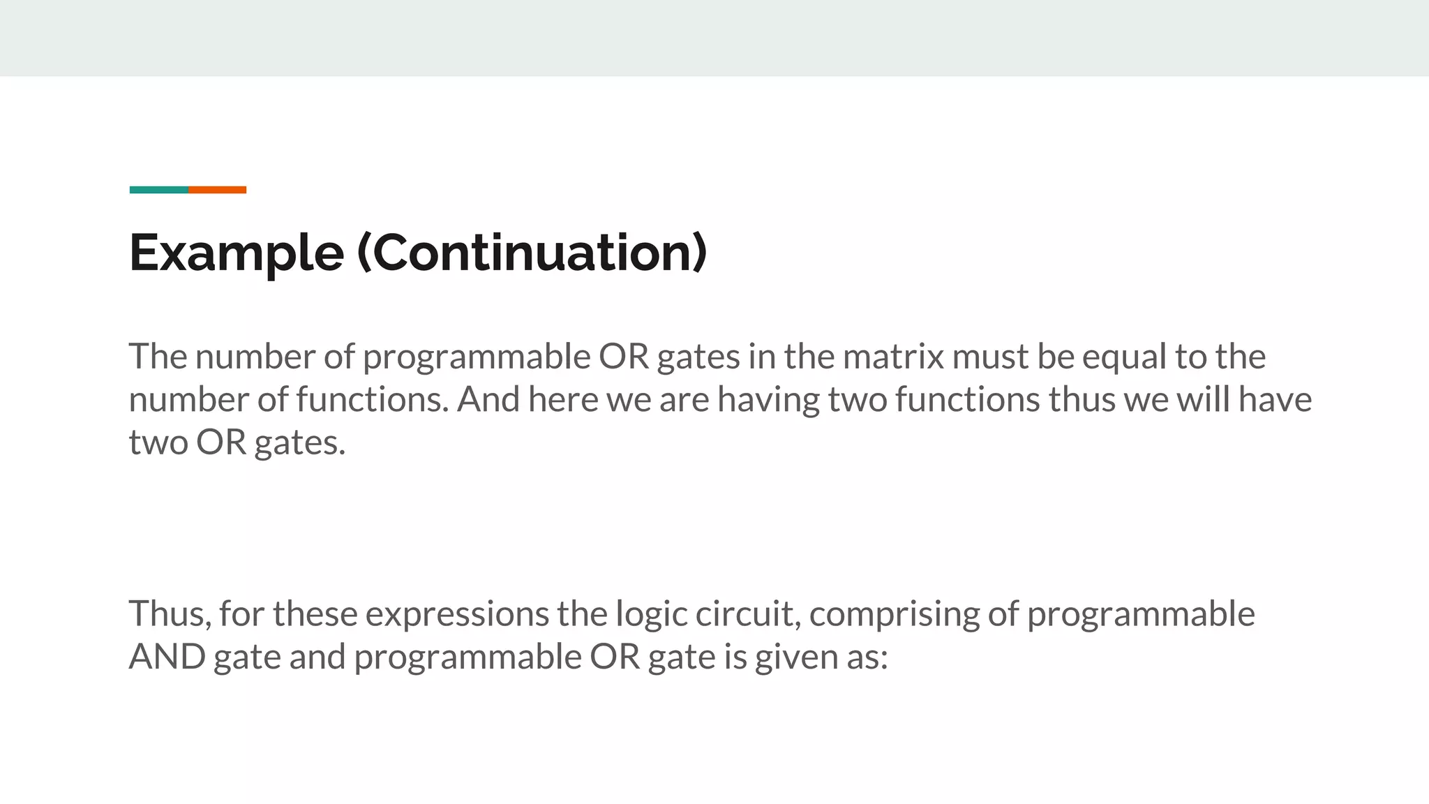 Programmable Logic Array 