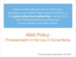 Social Media and Medicine
