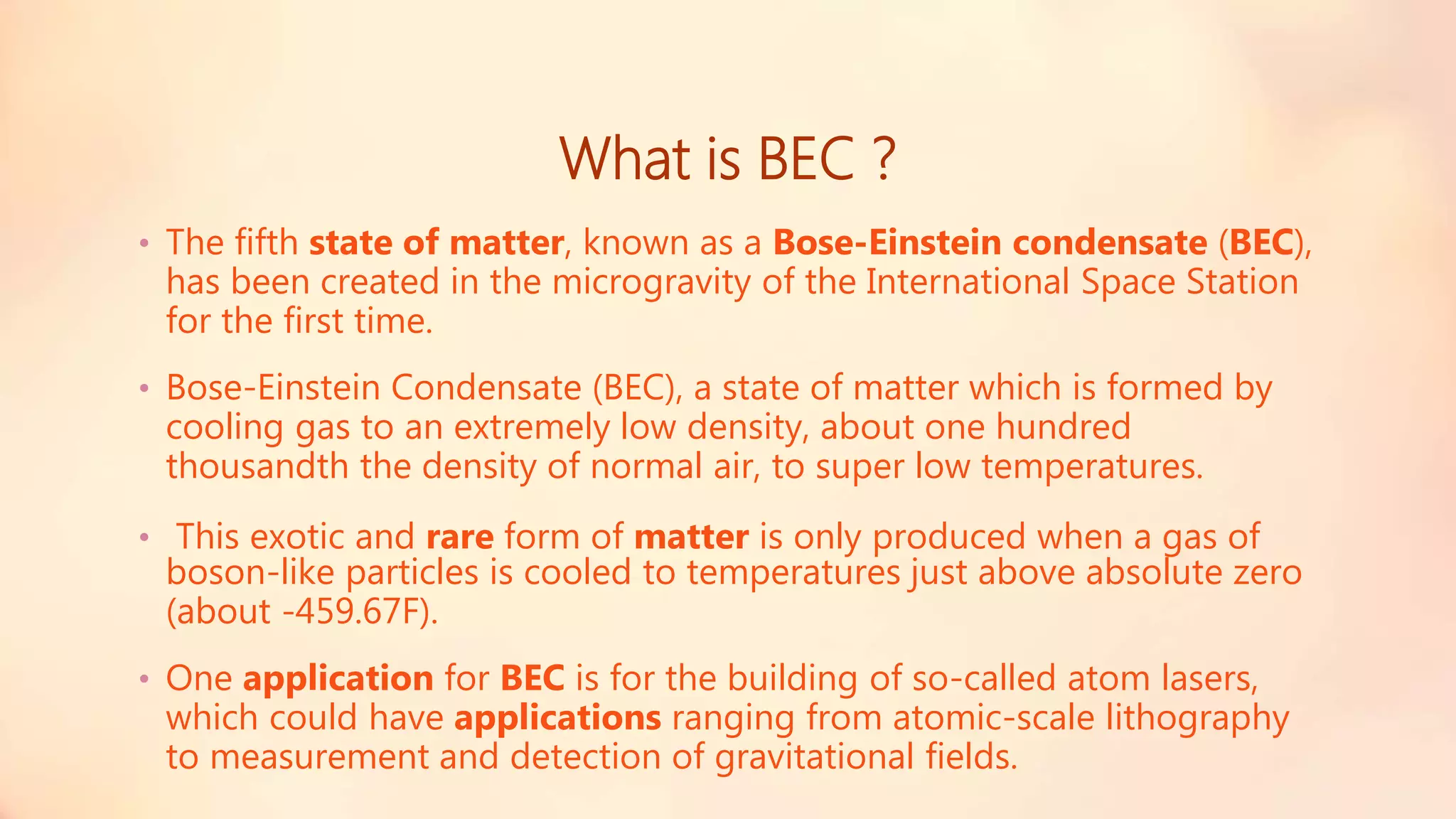 Plasma and BEC | PPTX