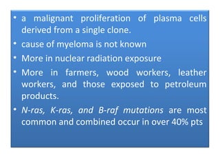 Plasma cell disorders | PPT
