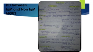 DD between
IgM and Non IgM
MGUS
 