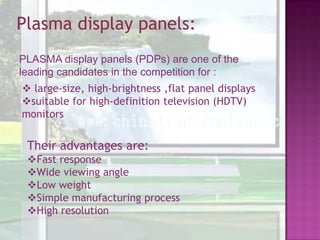 Plasma display pannel | PPTX