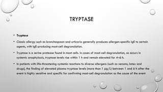 Tryptase Insect PLASMA ENZYMES IN CLINICAL DIAGNOSIS-1.pptx