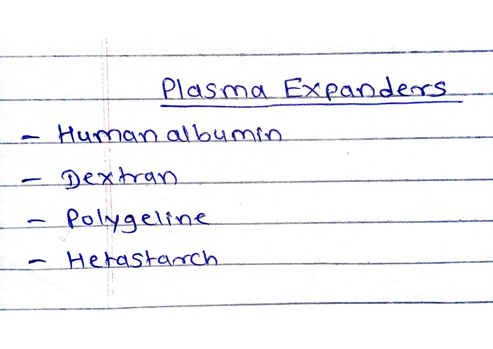 LIST OF PLASMA EXPANDERS visual data 7