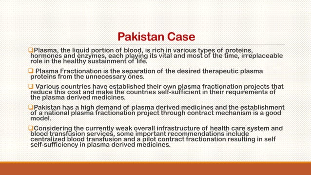 Plasma Fractionation Master.pptx | Blood Disorders | Diseases and ...
