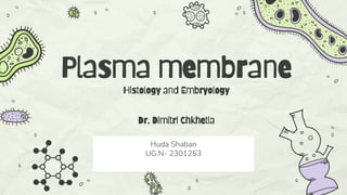 Plasma membrane
Histology and Embryology
Dr. Dimitri Chkhetia
 