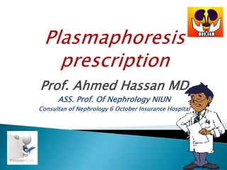 Prof. Ahmed Hassan MD
ASS. Prof. Of Nephrology NIUN
Consultan of Nephrology 6 October Insurance Hospital
 