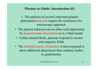 Plasma physics by Dr. imran aziz | PDF