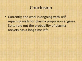 Plasma propulsion engine | PPTX