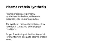Plasma Protein.pptx by dnyanraj bhendekar | PPTX