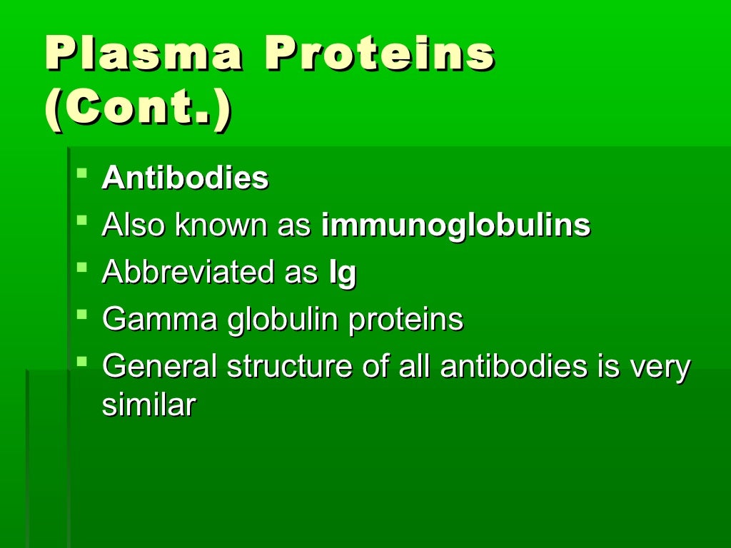 Plasma proteins