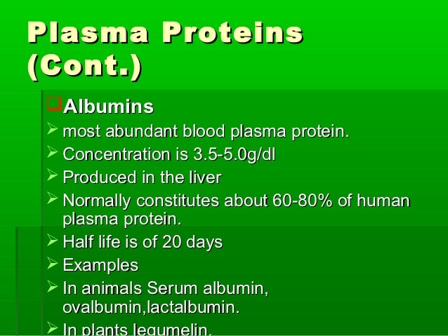 Plasma proteins
