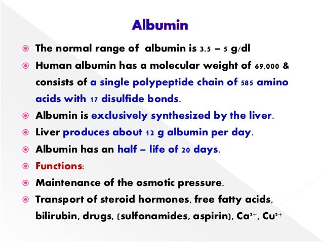 Molecular Weight Of Albumin And Globulin - slidesharetrick