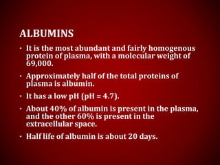 Plasma protiens and their clinical significance | PPTX