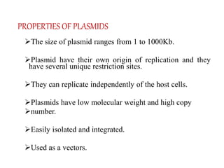 Plasmid & phage vector | PPTX