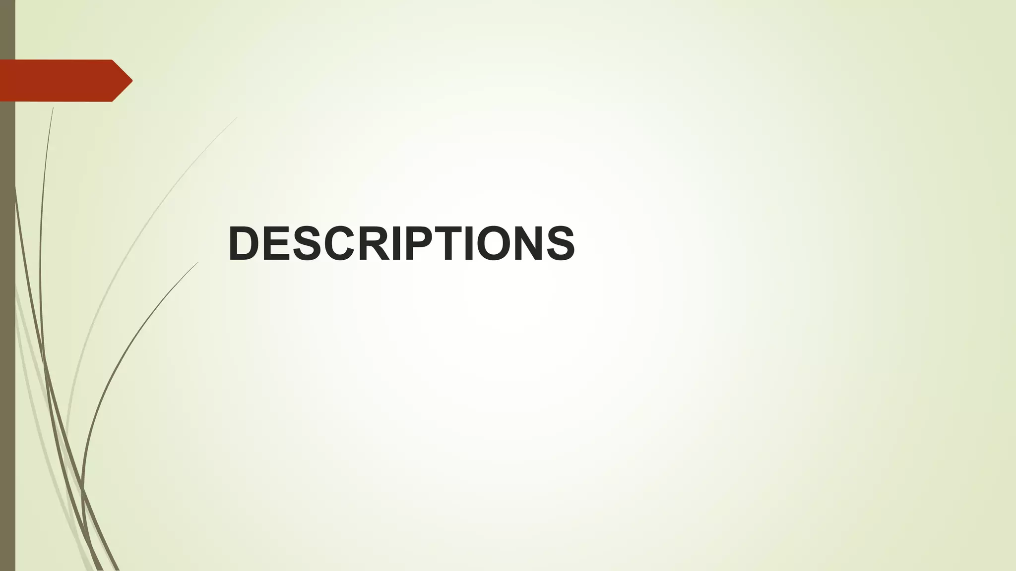 DESCRIPTIONS
 